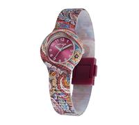 HIP HOP, Paisley Collection, Women's Watch with Hypoallergenic Silicone Strap and Paisley Fabrics, Case 32 mm, Water Resistant, Sunray Processing, Strap