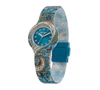 HIP HOP, Paisley Collection, Women's Watch with Hypoallergenic Silicone Strap and Paisley Fabrics, Case 32 mm, Water Resistant, Sunray Processing, Strap