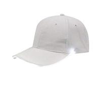 Hip-Hop Party Club LED up Cap Sports Hat Lighted Glow Baseball Baseball Caps Mens Summer Clothes (White, One Size)