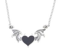 Hip Hop Pendant Devil Wings Necklace Gothic for Birthdays Anniversary Christmas for Dates Dance Parties Punk Hip Hop Pendant Necklace for Men Women