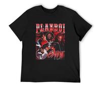 Hip Hop Rapper Playboi Carti T Shirt Men Women Graphic Print T-Shirts Oversized Streetwear Short Sleeve Male Cotton T-Shirt T-Shirt Black 3XL