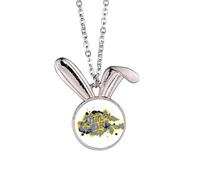 Hip-Hop Rock And Roll Bin Box Pattern Rabbit Necklace Pendant Bunny Animal Jewelry Gift
