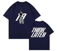 Hip-Hop Singer T-Shirt Men's and Women's T-Shirt Cotton T-Shirt Tate McRae World Tour Concert T-Shirt Unisex Harajuku O-Neck Short Sleeve Shirt Cotton T-Shirt Fan Gift XS-3XL-Blue||S