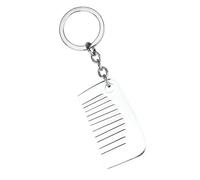 Hip Hop Style Keyring Metal Comb Pendant Keychain Edged Hair Styling Accessories For Fashion Women And Trend Setters, フリーサイズ