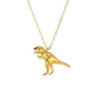 Hip Hop Styles Dinosaur Pendant Necklace Cuteness Wildlife Jewelry Boys Chain Necklace For Youthful People Everyday Wear Unique Fashion Accessory