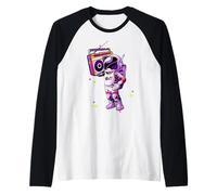 Hip Hop Tape Astronaut EDM Rave BPM Addict Sober Raver PLUR Raglan Baseball Tee