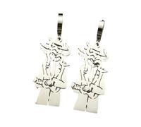 Hip Hop Trend Coiled Snake Guitar Long Drop Earrings Rock Music Instrument Women Gothic Hoop Earring Jewelry