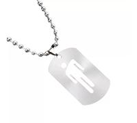 Hip-Hop Villain-Inspired Necklace Stainless Steel Openwork Pendant Silver Pornography Personality Minimalist Fashion Accessories Two-Pack