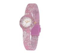HIP HOP, Winter Blossom Collection Women's Winter Flowers Watch with Liberty Fabrics and Silicone Strap, Water Resistant, pink, 28, Modern