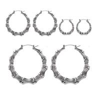 Hip Hop Women Earrings Large Celebrity Wives Hoops Gold Color Hoop Jewelry Charms Necklaces For Women Silver
