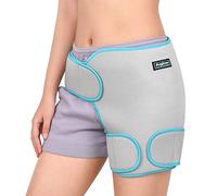 Hip Ice Pack Wrap for Women Men, Hip Brace with Hot Cold Pack for Injuries Reusable,Hip Gel Kit for Pain Relief Sciatica Nerve,Piriformis Stretcher, Hip Flexor Strain, Groin Pull, SI Joint (Grey)