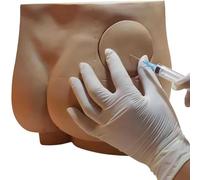 Hip Injection Training Simulator - Realistic Buttock Muscle Injection Training Model IV Practice Start Kit Skin Reusable Pad Medical Practice for Nursing School