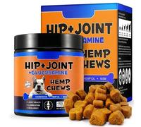 Hip & Joint Glucosamine Hemp Chews for Dogs (Duck Flavour | 150 Soft Chews) - Mobility Support Supplement with Chondroitin MSM, Joint Pain Relief & Flexibility Support
