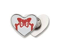hip joint human illustration bs Heart Metal Pin Brooch Clip Love