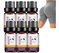 Hip Lifting & Firming Massage Oil for Women, Plumping Booty Serum for Rounder, Fuller-Looking Buttocks | Tightening & Lifting Oil for Buttocks, HIPS & Thighs | Fast-Absorbing, Non-Greasy 30ml (6PCS)