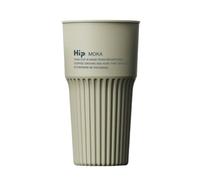 Hip Moka Travel Cup - Reusable Travel Coffee Mug with Lid - Travel Mouthpiece for Easy Sipping - Made from Coffee Husks - Standard Barista Sized - Sand
