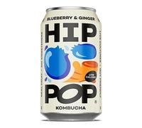 Hip Pop Blueberry Ginger Kombucha 330ml Can [Pack of 12]