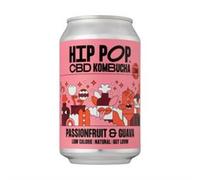 Hip Pop CBD Kombucha Passionfruit & Guava 330 ml (case of 12 cans)