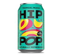 Hip Pop Tropical Peach Living Soda 330ml [Pack of 12]