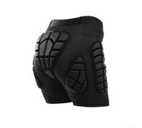 Hip Protection Shorts for Rugby and Hockey Girdle Use - Compression Fit Butt Protector Gear Black S(XXL)