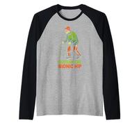 Hip Recovery Rockin The Bionic Hip Fun Womens Get Well Raglan Baseball Tee