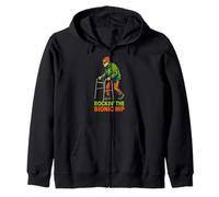 Hip Recovery Rockin The Bionic Hip Fun Womens Get Well Zip Hoodie