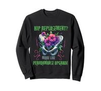 Hip Replacement Surgery Performance Floral Bone Design Sweatshirt