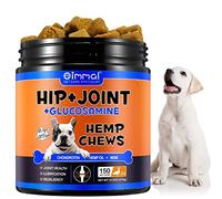 Hip Supplements Chews for Dogs, 150PCS Hip & Joint Care Tablets with Glucosamine, Chondroitin, Green-Lipped Mussels and Vitamins for Dog Joint Care (Duck Flavor)