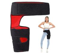 Hip Support for Men and Women,1PCS Hip Brace for Sciatica Pain Relief,Thigh Support for Hip Pain (Black Red)