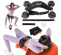 Hip Thrust Belt for Women & Men - Heavy Duty Glute Workout Equipment for Dumbbell, Kettlebell & Plates Up to 300 lbs - Weighted Dip Belt - Hip Thrust Band for Home & Gym