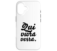 Hip Trending French Writing & Sayings: "Qui vivra verra" Case for iPhone 16