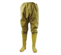 Hip Waders 110cm Long Waist Wader Pants, Fishing Wading Hip Strap Waterproof And Wear-resistant Oxford Boots (Color : Yellow1, Size : 4 UK)