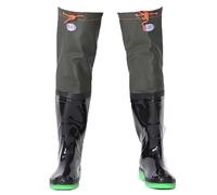 Hip Waders 60cm Over Knee Hip Waders, Men's Outdoor Fishing Hunting/Farming Hip Waders, Wear-Resistant Rubber Sole