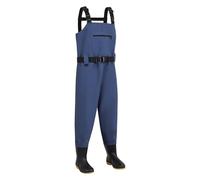 Hip Waders Blue Waterproof Fishing Hip Waders Pants, Nylon Anti-Skid Oxford Boots (5.5)