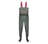 Hip Waders Chest Hip Waders for Men Waterproof,Fishing Pants with Boots, Zippered Pocket (Green,9 UK)