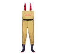 Hip Waders Chest Hip Waders,Thickened Knee Pads and Zippered Pockets, Suitable for Fishing, Farming, and Car Washing (Yellow,7.5)