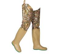 Hip Waders Khaki Camouflage Hip Wader, Anti Slip and Wear-Resistant Oxford Sole Wading Boots, Suitable for Fishing and Hunting (Khaki,8.5 UK)