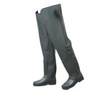 Hip Waders Men's and Women's Waterproof Fishing Buttocks Wading Boots, with Anti Slip Rubber Sole and Adjustable Buckle (Green,6)