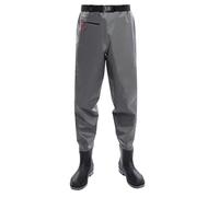 Hip Waders Men's Hip Waders with Boots,Grey PVC Fishing Pants,Suitable for Farming, Car Washing, and Shrubs (9.5)