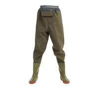Hip Waders PVC Fishing Half Girdle Hip Waders, Outdoor Hunting Waders With Abrasion-resistant, Non-slip Boots (Green,8 UK)