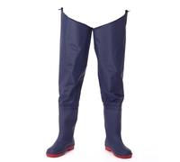 Hip Waders PVC Hip Waders with Adjustable Carabiner and Oxford Sole, Men's Fishing and Hunting Duck Waders (Blue,6.5 UK)