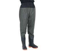 Hip Waders with Boots Dark Green PVC Coated Polyester Size 38 Waterproof Breathable for Fishing Hunting Outdoor Work Comfort
