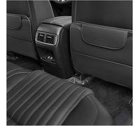 HIPATU 2 Pieces Car Seat Back Protector Anti Kick Mat for Audi A5 8T Sportback 2007-2016, Waterproof Leather Backseat Kick Cover Pad with Organizer Storage Bag, Car Accessories,A-BLACK