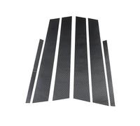 HIPATU 6 Pieces Car Door Window Center B Pillar Post Trim for Ford Puma 2019+, Car Side Door B Pillar Moulding Trim Protector Sticker Cover, Car Exterior Accessories,B-Carbon Fiber Look