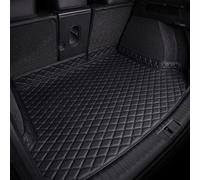 HIPATU Car Leather Boot Liner Mat for KIA NIRO 2017-2022 2023 2024, Waterproof Anti-Slip Cargo Tray Liners Anti-Scratch Carpets Interior Accessories,D-Black-Plus