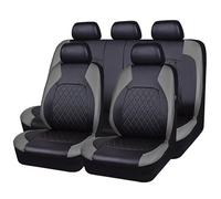 HIPATU Car Seat Covers Full Set for VW Golf MK7 Estate 2013-2019, Premium Faux PU Leather Waterproof Padded Cushion Front and Back Seat Protectors, Airbag Compatible,A-GRAY