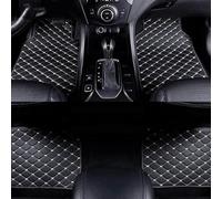 HIPATU Leather Car Floor Mats for Mercedes Benz AMG Clase c C Class C200 C220 C300 C43 C63, All Weather Waterproof Non-Slip Leather Floor Liner Full Set(RHD),B-black beige