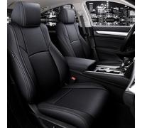HIPATU Leather Full Set Custom Car Seat Covers for Audi TT (4 Seast) Mk3 2015-2023, Breathable Waterproof Anti-Slip Front Rear Car Seat Protector Auto Interior Accessories,F-BLACK