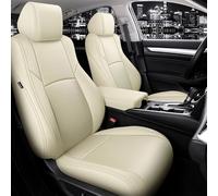 HIPATU Leather Full Set Custom Car Seat Covers for Porsche Cayenne 2018-2023, Breathable Waterproof Anti-Slip Front Rear Car Seat Protector Auto Interior Accessories,A-BEIGE