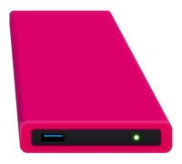 HipDisk 2.5 Inch Aluminium USB 3.0 External Hard Drive with Silicone Protective Case for SATA Hard Drive and SSD Shockproof Waterproof Pink ohne Festplatte